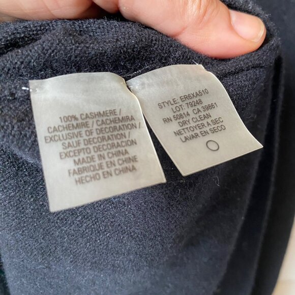 Elie Tahari Black Beaded Women M/L Cashmere Sweater Tunic HOLE Evening Elegant - Picture 5 of 9